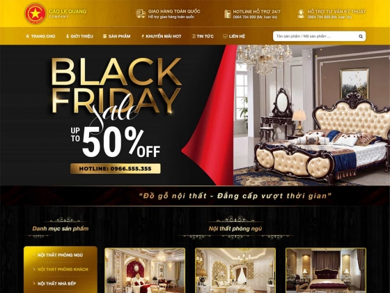 Thiết kế website bán hàng nội thất Cao Quang Lê