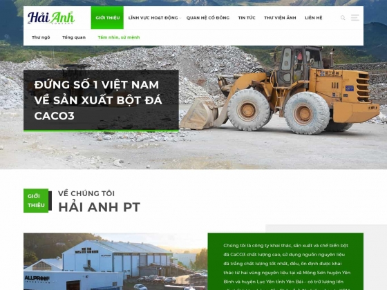 Thiết kế website Công ty Hải Ảnh PT JSC