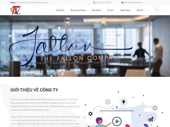 Thiết kế website công ty Thịnh Vượng