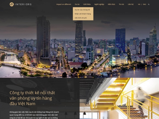 Thiết kế website Công ty TNHH kiến trúc nội thất AKIA