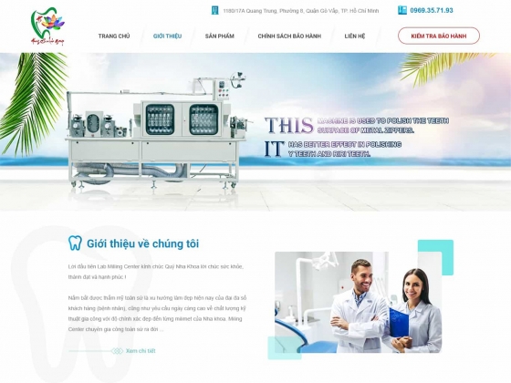Thiết kế website dịch vụ Nha khoa HS