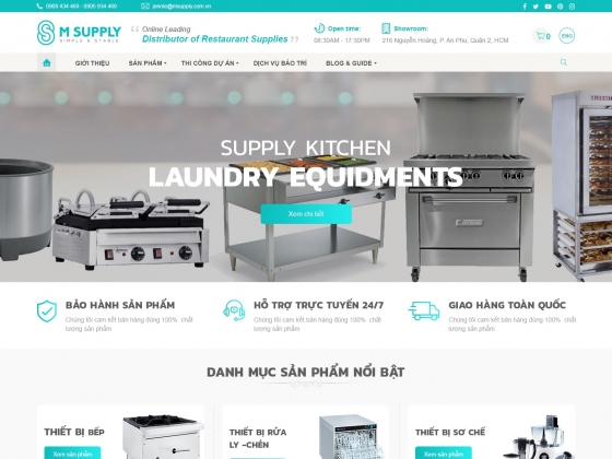 Thiết website Công ty Dịch Vụ M Supply